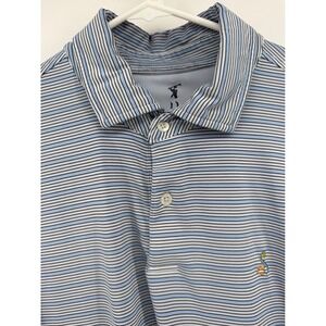 Fairway & Greene Golf Polo Shirt L Striped ShortSleeve USA Flag Golf Course Lofo